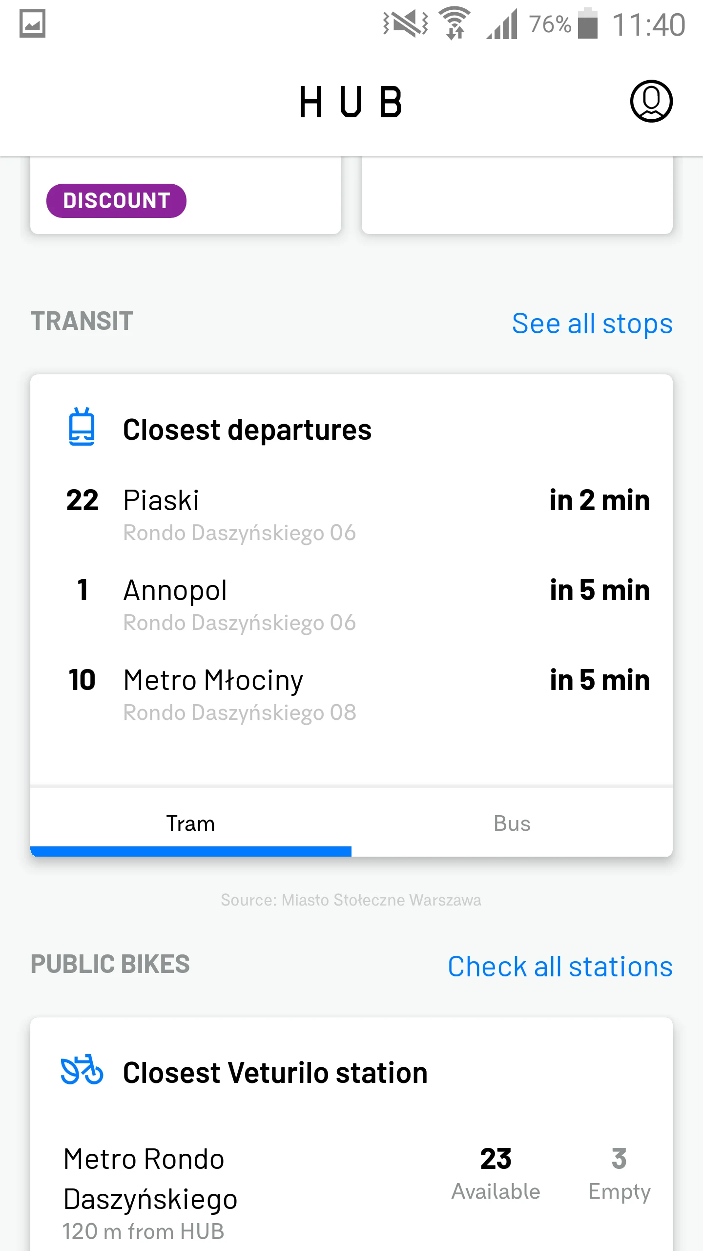 Warsaw Hub screenshot