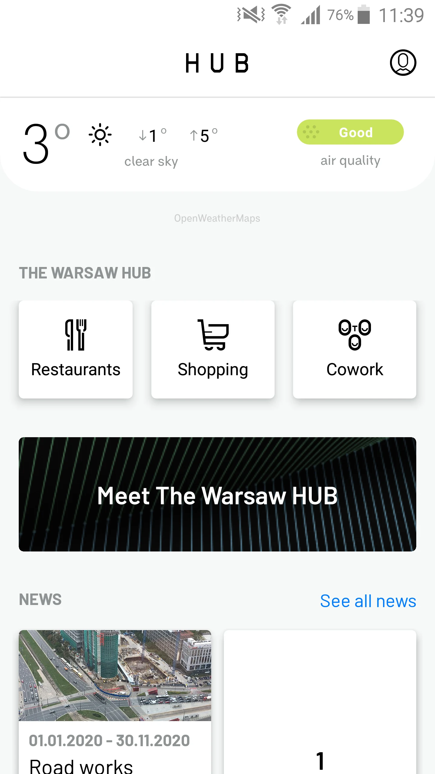 Warsaw Hub screenshot